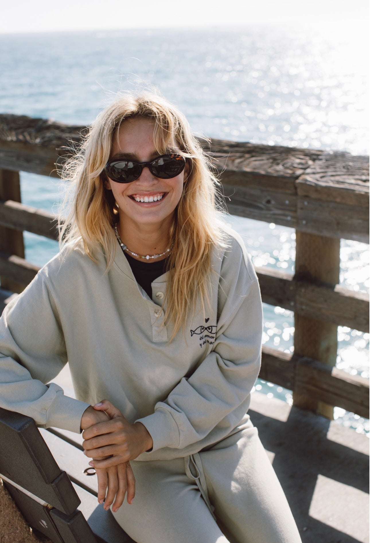 Embroidered Del Mar Henley